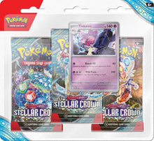 Load image into Gallery viewer, Pokemon TCG - Scarlet & Violet 7 Stellar Crown Three Booster Blister