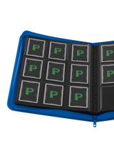 Load image into Gallery viewer, Palms Off Gaming- STEALTH 9 Pocket Zip Trading Card Binder - BLUE