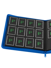 Load image into Gallery viewer, Palms Off Gaming- STEALTH 12 Pocket Zip Trading Card Binder - Blue