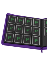Load image into Gallery viewer, Palms Off Gaming- STEALTH 12 Pocket Zip Trading Card Binder - PURPLE