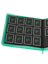 Load image into Gallery viewer, Palms Off Gaming- STEALTH 12 Pocket Zip Trading Card Binder - TURQUOISE