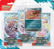 Load image into Gallery viewer, Pokemon TCG - Scarlet Violet 9 Journey Together Three Booster Blister
