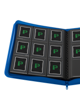 Load image into Gallery viewer, Palms Off Gaming- Collector's Series TOP LOADER Zip Binder - BLUE