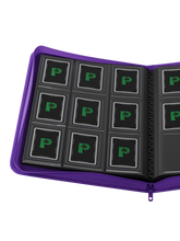 Load image into Gallery viewer, Palms Off Gaming- Collector's Series TOP LOADER Zip Binder - PURPLE