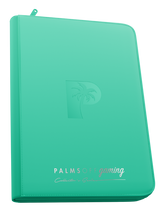 Load image into Gallery viewer, Palms Off Gaming- Collector's Series TOP LOADER Zip Binder - TURQUOISE