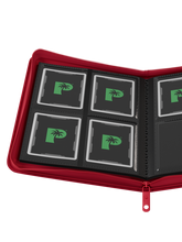 Load image into Gallery viewer, Palms Off Gaming- Collector's Series 4 Pocket Zip Trading Card Binder - RED
