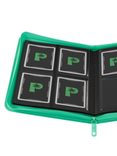 Load image into Gallery viewer, Palms Off Gaming- Collector's Series 4 Pocket Zip Trading Card Binder- TURQUOISE