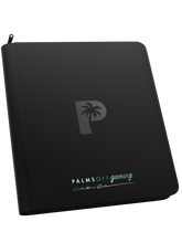 Load image into Gallery viewer, Palms Off Gaming- Collector's Series 12 Pocket Zip Trading Card Binder- BLACK
