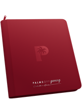 Load image into Gallery viewer, Palms Off Gaming- Collector's Series 12 Pocket Zip Trading Card Binder- RED