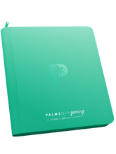 Load image into Gallery viewer, Palms Off Gaming- Collector's Series 12 Pocket Zip Trading Card Binder- TORQUOISE