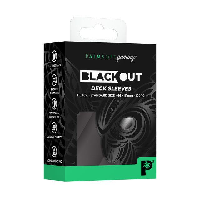 Palms Off Gaming | Blackout Deck Sleeves - Standard Size - Blue main image 1