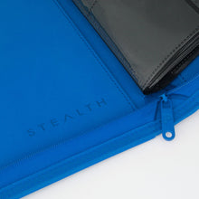 Load image into Gallery viewer, Palms Off Gaming- STEALTH 12 Pocket Zip Trading Card Binder - Blue