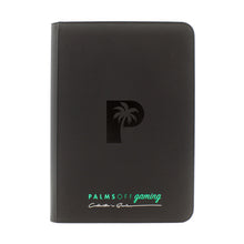 Load image into Gallery viewer, Palms Off Gaming- Collector's Series 9 Pocket Zip Trading Card Binder- BLACK