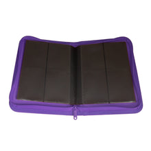 Load image into Gallery viewer, Palms Off Gaming- Collector's Series 4 Pocket Zip Trading Card Binder - PURPLE