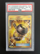 Load image into Gallery viewer, Pokemon TCG - Sun &amp; Moon Guardians Rising Enhanced Hammer Full Art Gold 162/145 PSA 8 NM-MT
