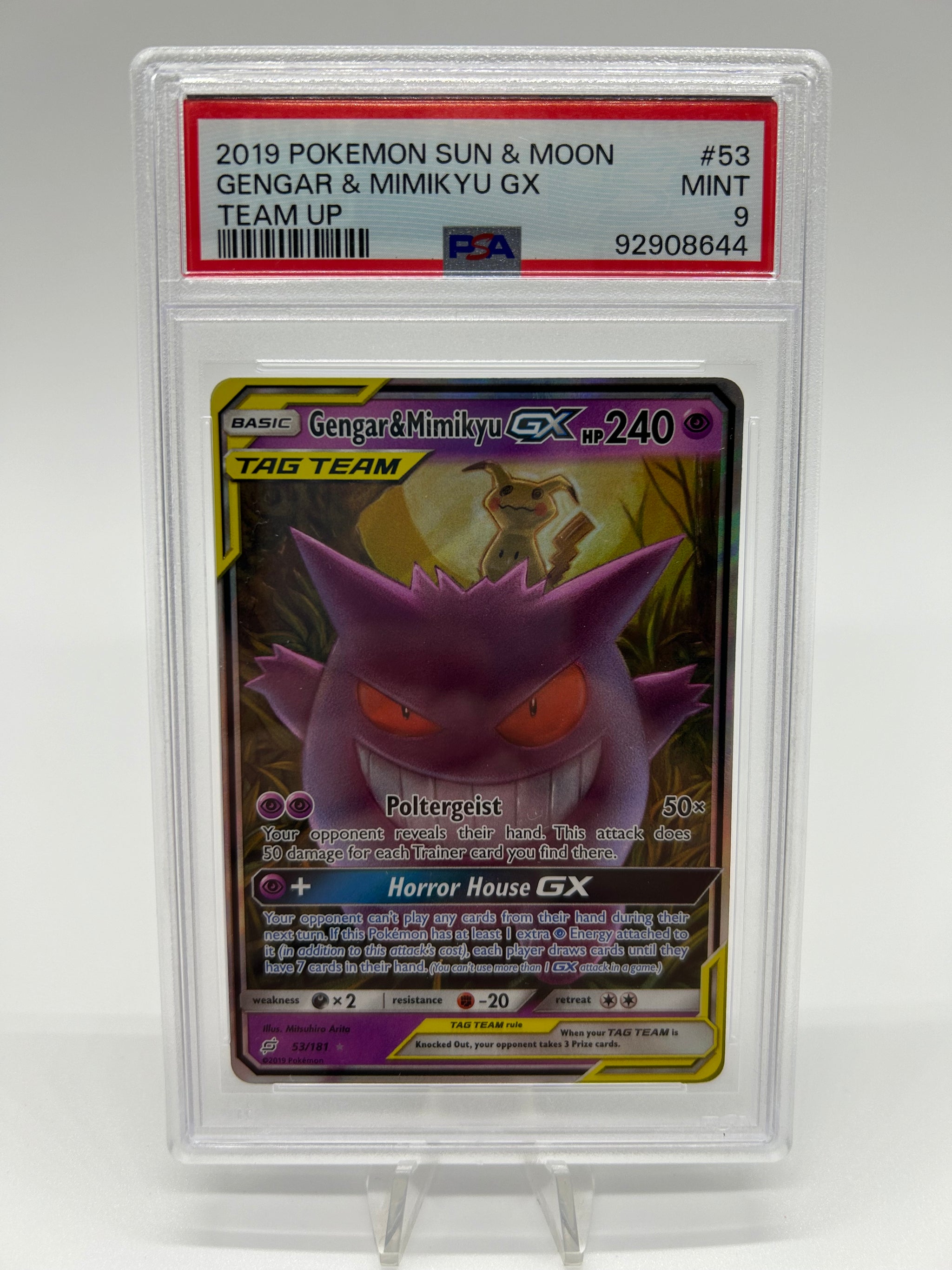 Pokemon 2019 Gengar deals & Mimikyu GX PSA 9!