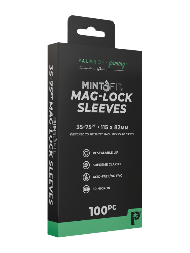 Palms Off Gaming - MintFit Mag-Lock Card Case Sleeves (35pt-75pt) - 100pc