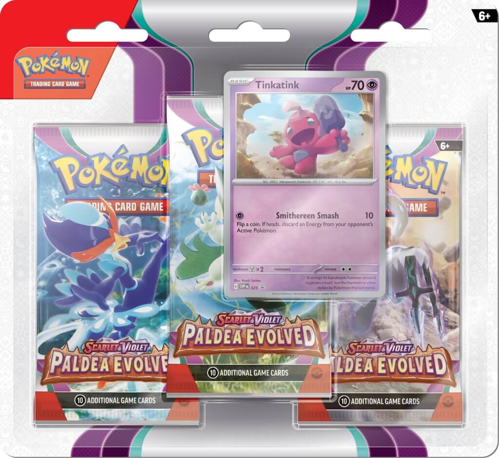 Pokemon TCG- Scarlet & Violet 2 Paldea Evolved Three booster blister