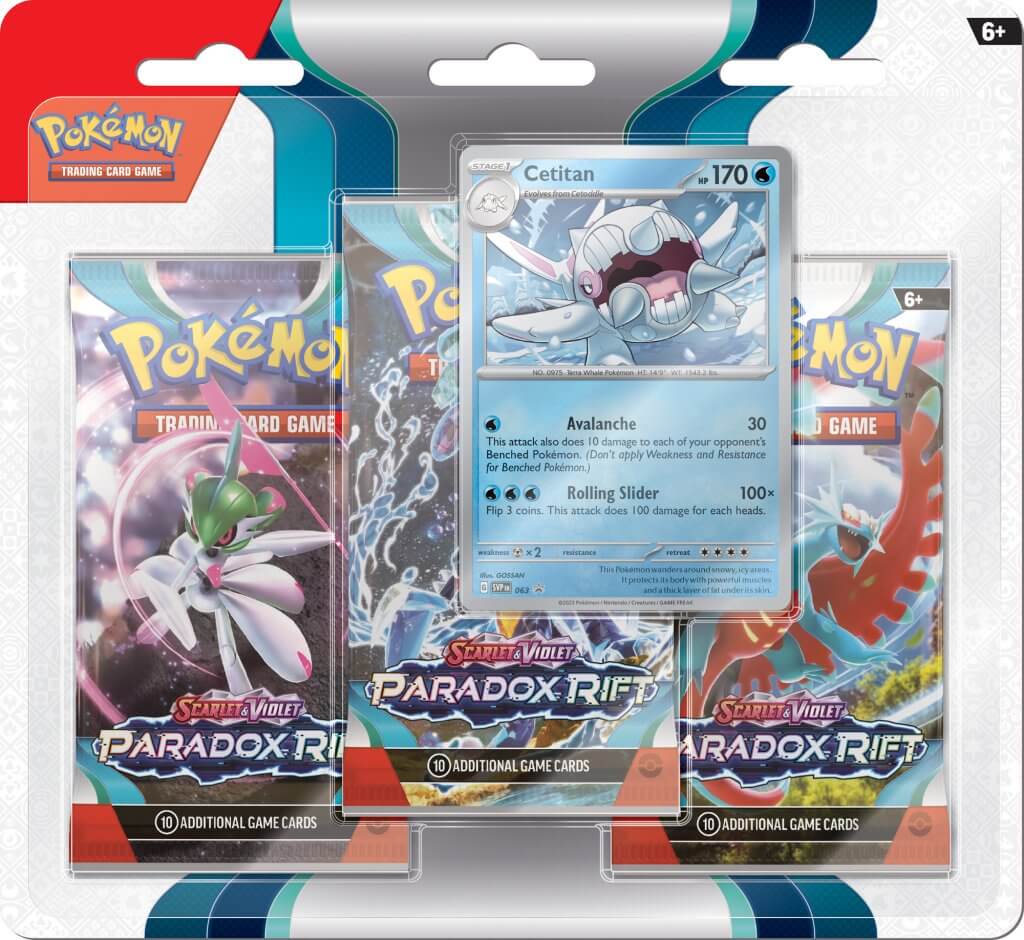 Pokemon TCG- Scarlet & Violet Paradox Rift Three Booster Blister