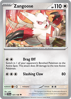 S&V: Scarlet & Violet Base Set- Zangoose 147/198