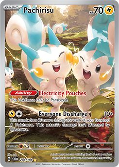 S&V: Scarlet & Violet Base Set- Pachirisu Illustration Rare 208/198