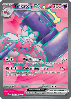 S&V: Paldea Evolved- Tinkaton ex Full Art 240/193