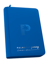 Load image into Gallery viewer, Palms Off Gaming- Collector's Series 4 Pocket Zip Trading Card Binder - BLUE
