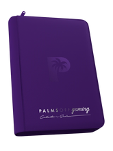Load image into Gallery viewer, Palms Off Gaming- Collector's Series 4 Pocket Zip Trading Card Binder - PURPLE
