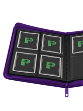Load image into Gallery viewer, Palms Off Gaming- Collector's Series 4 Pocket Zip Trading Card Binder - PURPLE
