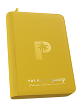 Load image into Gallery viewer, Palms Off Gaming- Collector's Series 4 Pocket Zip Trading Card Binder- YELLOW
