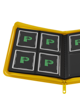 Load image into Gallery viewer, Palms Off Gaming- Collector's Series 4 Pocket Zip Trading Card Binder- YELLOW
