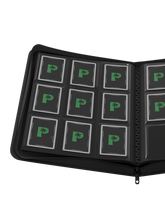 Load image into Gallery viewer, Palms Off Gaming- Collector's Series 9 Pocket Zip Trading Card Binder- BLACK

