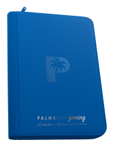 Load image into Gallery viewer, Palms Off Gaming- Collector's Series 9 Pocket Zip Trading Card Binder- BLUE
