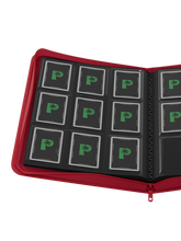 Load image into Gallery viewer, Palms Off Gaming- Collector's Series 9 Pocket Zip Trading Card Binder- RED
