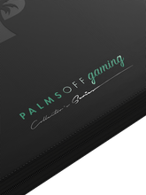 Load image into Gallery viewer, Palms Off Gaming- Collector's Series 12 Pocket Zip Trading Card Binder- BLACK
