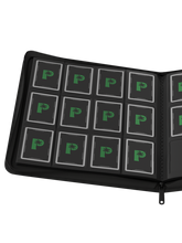 Load image into Gallery viewer, Palms Off Gaming- Collector's Series 12 Pocket Zip Trading Card Binder- BLACK

