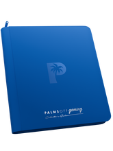 Load image into Gallery viewer, Palms Off Gaming- Collector's Series 12 Pocket Zip Trading Card Binder- BLUE

