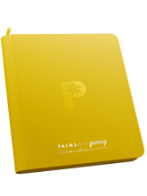 Load image into Gallery viewer, Palms Off Gaming- Collector's Series 12 Pocket Zip Trading Card Binder- YELLOW
