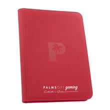 Load image into Gallery viewer, Palms Off Gaming- Collector&#39;s Series 9 Pocket Zip Trading Card Binder- RED
