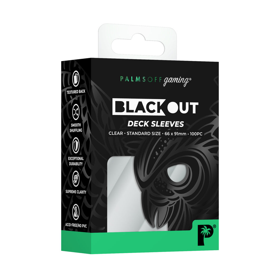 Palms Off Gaming- Blackout Deck Sleeves- CLEAR