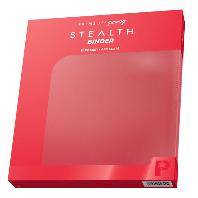 Palms Off Gaming- STEALTH 12 Pocket Zip Trading Card Binder - Red