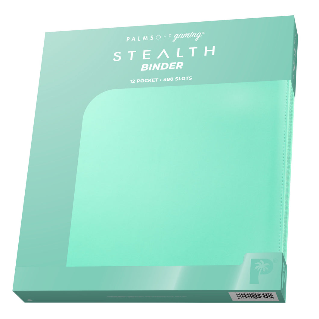Palms Off Gaming- STEALTH 12 Pocket Zip Trading Card Binder - TURQUOISE