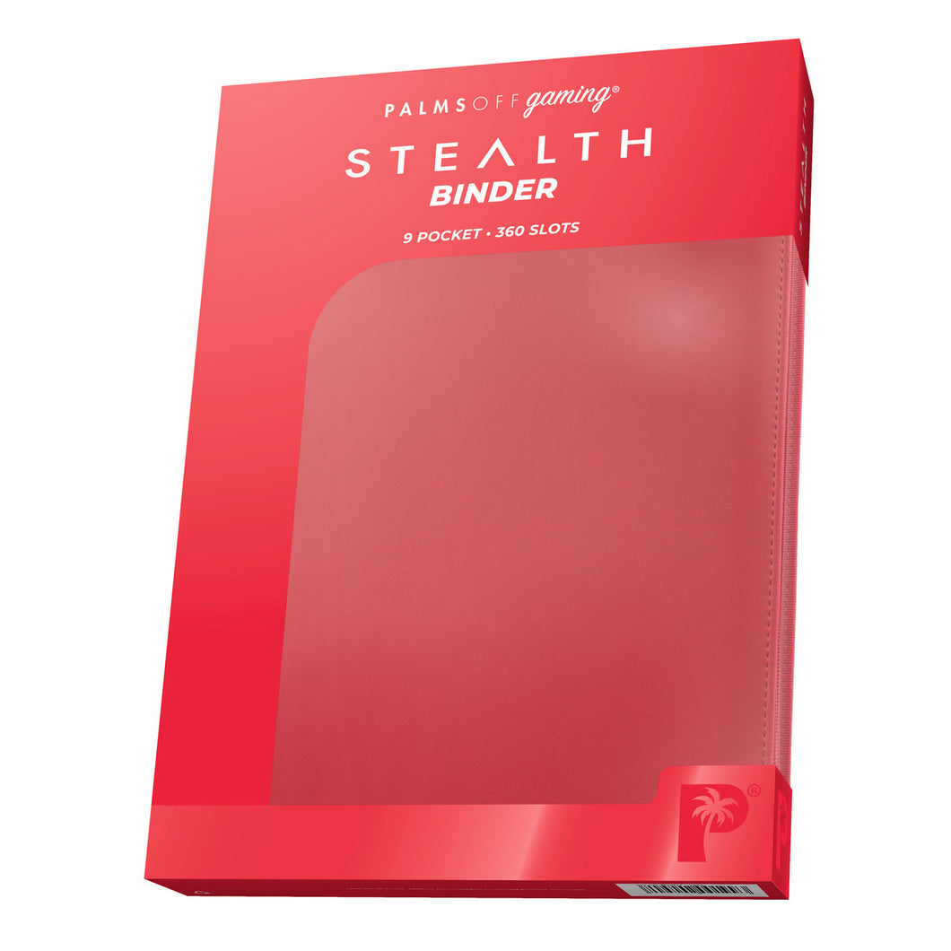Palms Off Gaming- STEALTH 9 Pocket Zip Trading Card Binder - RED