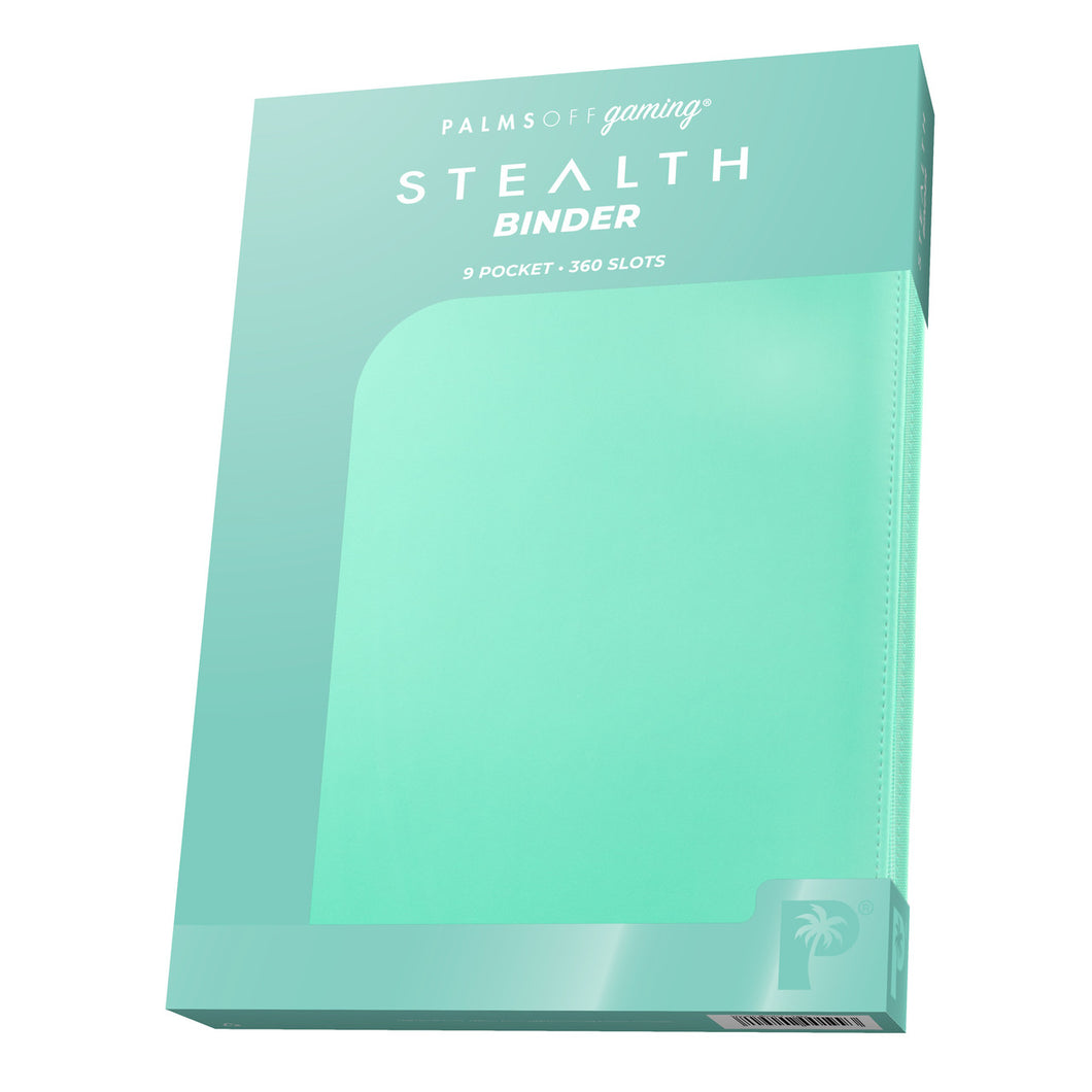 Palms Off Gaming- STEALTH 9 Pocket Zip Trading Card Binder - TURQUOISE