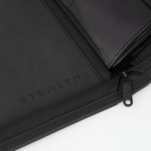 Load image into Gallery viewer, Palms Off Gaming- STEALTH 12 Pocket Zip Trading Card Binder - Black
