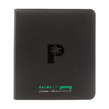 Load image into Gallery viewer, Palms Off Gaming- Collector&#39;s Series 12 Pocket Zip Trading Card Binder- BLACK
