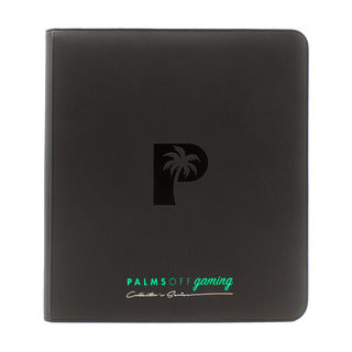 Palms Off Gaming- Collector's Series 12 Pocket Zip Trading Card Binder- BLACK