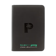 Load image into Gallery viewer, Palms Off Gaming- Collector&#39;s Series 9 Pocket Zip Trading Card Binder- BLACK

