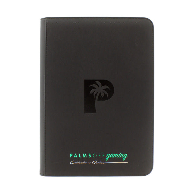 Palms Off Gaming- Collector's Series 9 Pocket Zip Trading Card Binder- BLACK
