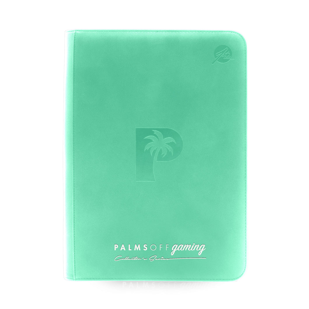 Palms Off Gaming- 1st Ed. TURQUOISE - Collector's Series 9 Pocket Zip Trading Card Binder